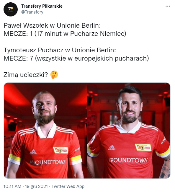 LICZBY Wszołka i Puchacza po rundzie jesiennej w Unionie xD